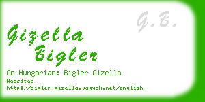 gizella bigler business card